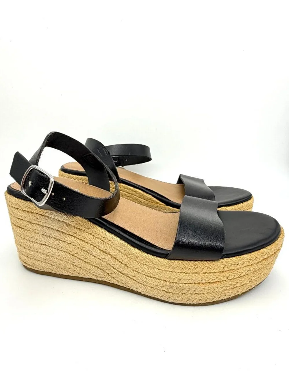 Torrid Black & Tan Wedge Sandals - Size 8